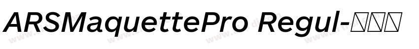 ARSMaquettePro Regul字体转换